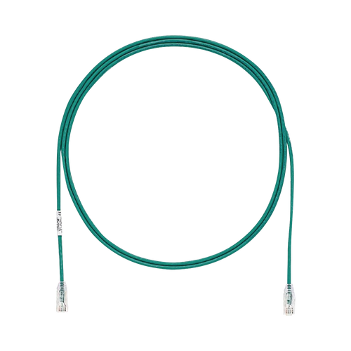 Cable de Parcheo TX6, UTP Cat6, Diámetro Reducido (28AWG), Color Verde, 6ft