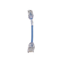 Cable de Parcheo TX6, UTP Cat6, Diámetro Reducido (28AWG), Color Azul, 15.2 cm (6 pulgadas)