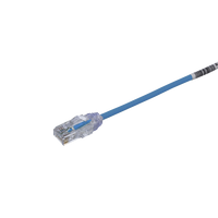 Cable de Parcheo TX6, UTP Cat6, Diámetro Reducido (28AWG), Color Azul, 15.2 cm (6 pulgadas)