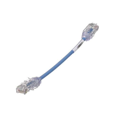 Cable de Parcheo TX6, UTP Cat6, Diámetro Reducido (28AWG), Color Azul, 6in (15.2 cm)