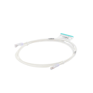 Cable de Parcheo TX6, UTP Cat6, Diámetro Reducido (28AWG), Color Blanco Mate, 2.13 Metros (7 Pies)