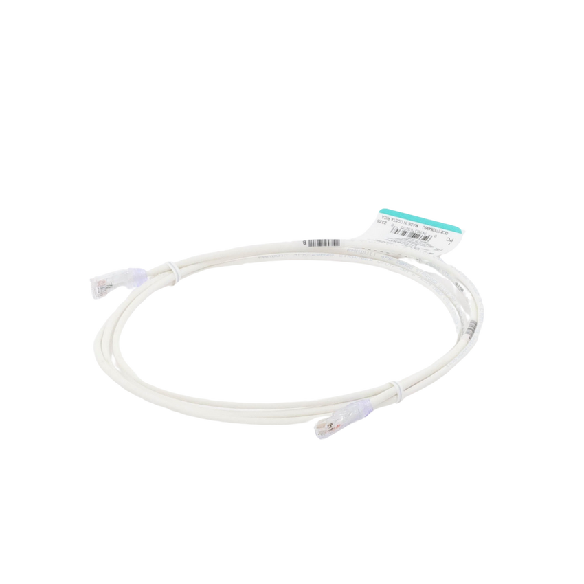 Cable de Parcheo TX6, UTP Cat6, Diámetro Reducido (28AWG), Color Blanco Mate, 2.13 Metros (7 Pies)