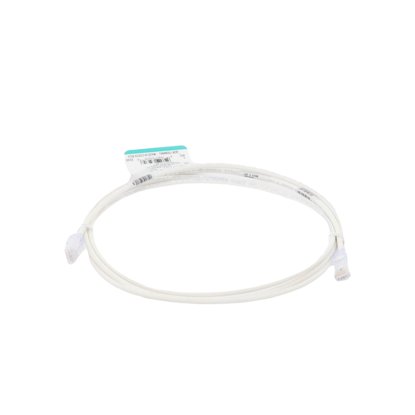Cable de Parcheo TX6, UTP Cat6, Diámetro Reducido (28AWG), Color Blanco Mate, 2.13 Metros (7 Pies)