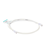 Cable de Parcheo TX6, UTP Cat6, Diámetro Reducido (28AWG), Color Blanco Mate, 2.13 Metros (7 Pies)