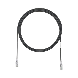 Cable de Parcheo TX6, UTP Cat6, Diámetro Reducido (28AWG), Color Negro, 7ft