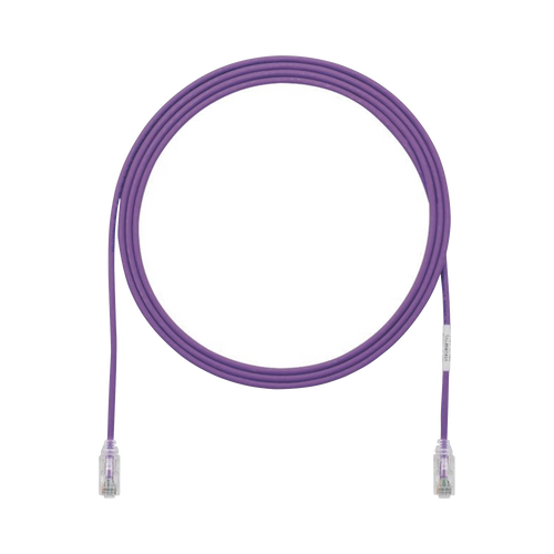 Cable de Parcheo TX6, UTP Cat6, Diámetro Reducido (28AWG), Color Violeta, 7ft