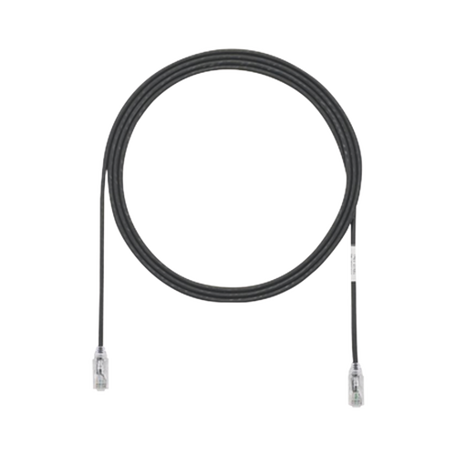 Cable de Parcheo TX6, UTP Cat6, Diámetro Reducido (28AWG), Color Negro, 8 ft