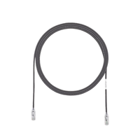 Cable de Parcheo TX6, UTP Cat6, Diámetro Reducido (28AWG), Color Negro, 20.2 cm (8 Pulgadas)