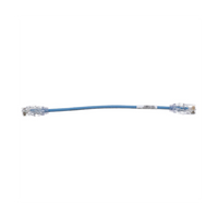 Cable de Parcheo TX6, UTP Cat6, Diámetro Reducido (28AWG), Color Azul, 20.2 cm (8 Pulgadas)