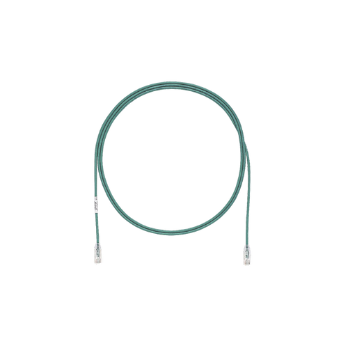 Cable de Parcheo TX6, UTP Cat6, Diámetro Reducido (28AWG), Color Verde, 9 ft