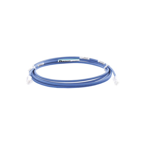 Cable de Parcheo UTP Cat6A, CM/LSZH, Diámetro Reducido (28AWG), Color Azul, 3.05 Metros (10 Pies)