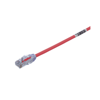 Cable de Parcheo UTP Cat6A, CM/LSZH, Diámetro Reducido (28AWG), Color Rojo, 10ft