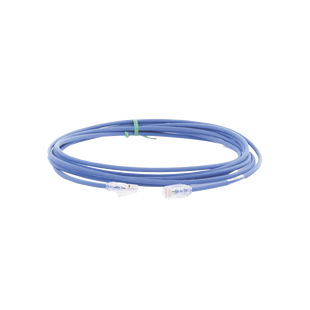 Cable de Parcheo UTP Cat6A, CM/LSZH, Diámetro Reducido (28AWG), Color Azul, 3.66 Metros (12 Pies)
