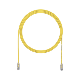 Cable de Parcheo UTP Cat6A, CM/LSZH, Diámetro Reducido (28AWG), Color Amarillo, 17ft