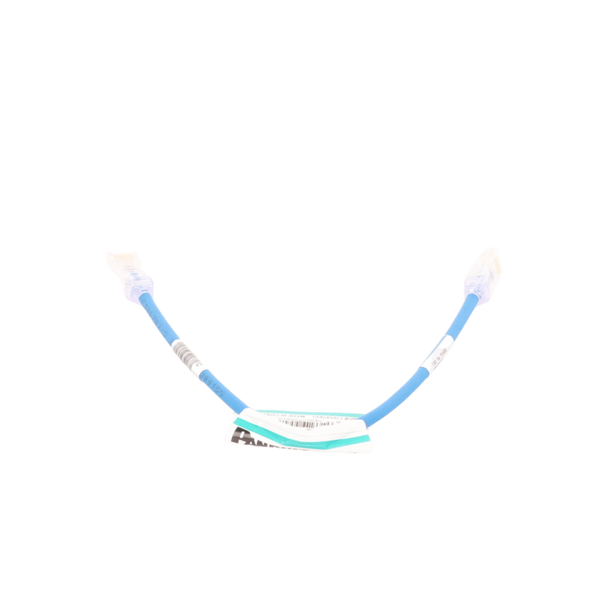 Cable de Parcheo UTP Cat6A, CM/LSZH, Diámetro Reducido (28AWG), Color Azul, 0.3 Metros (1 Pie)