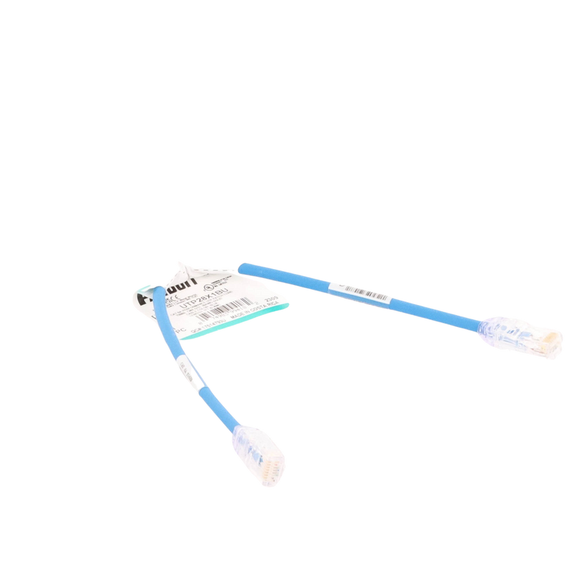 Cable de Parcheo UTP Cat6A, CM/LSZH, Diámetro Reducido (28AWG), Color Azul, 0.3 Metros (1 Pie)