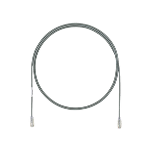 Cable de Parcheo UTP Cat6A, CM/LSZH, Diámetro Reducido (28AWG), Color Gris, 1 ft