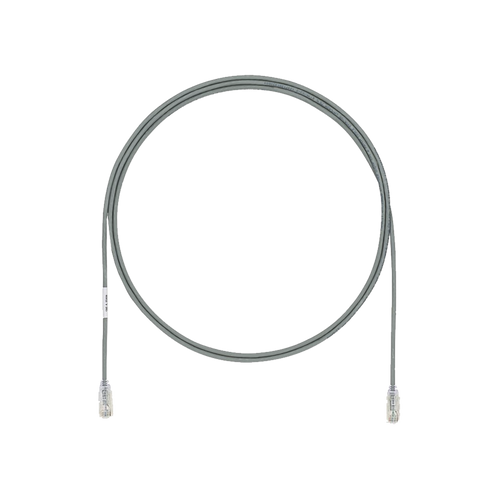Cable de Parcheo UTP Cat6A, CM/LSZH, Diámetro Reducido (28AWG), Color Gris, 1 ft