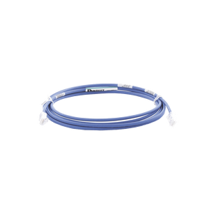 Cable de Parcheo UTP Cat6A, CM/LSZH, Diámetro Reducido (28AWG), Color Azul, 7.92 Metros (26 Pies)