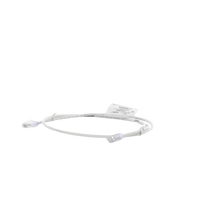 Cable de Parcheo UTP Cat6A, CM/LSZH, Diámetro Reducido (28AWG), Color Blanco Mate, 0.91 Metros (3 Pies)