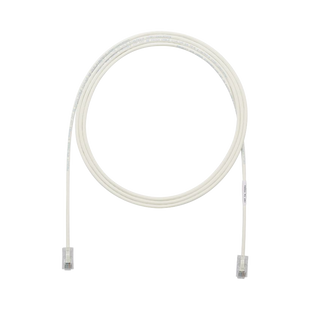 Cable de Parcheo UTP Cat6A, CM/LSZH, Diámetro Reducido (28AWG), Color Blanco Mate, 3ft