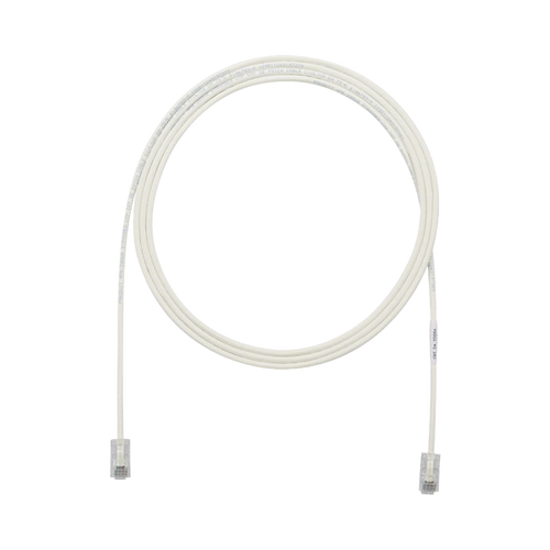 Cable de Parcheo UTP Cat6A, CM/LSZH, Diámetro Reducido (28AWG), Color Blanco Mate, 30 ft
