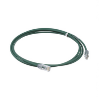 Cable de Parcheo UTP Cat6A, CM/LSZH, Diámetro Reducido (28AWG), Color Verde, 0.91 Metros (3 Pies)