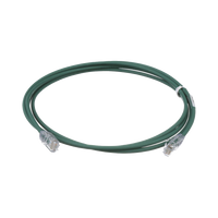 Cable de Parcheo UTP Cat6A, CM/LSZH, Diámetro Reducido (28AWG), Color Verde, 0.91 Metros (3 Pies)