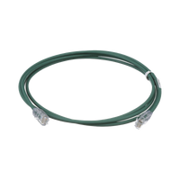 Cable de Parcheo UTP Cat6A, CM/LSZH, Diámetro Reducido (28AWG), Color Verde, 3 ft