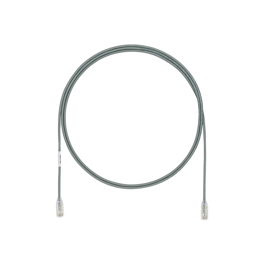 Cable de Parcheo UTP Cat6A, CM/LSZH, Diámetro Reducido (28AWG), Color Gris, 50ft
