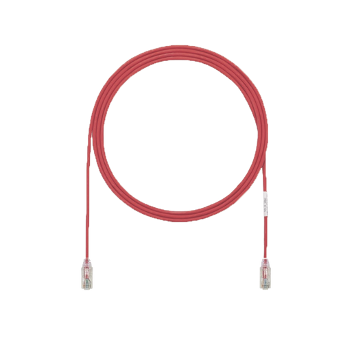 Cable de Parcheo UTP Cat6A, CM/LSZH, Diámetro Reducido (28AWG), Color Rojo, 50ft