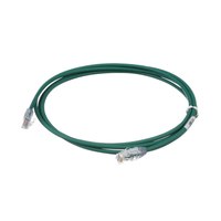 Cable de Parcheo UTP Cat6A, CM/LSZH, Diámetro Reducido (28AWG), Color Verde, 1.52 Metros (5 Pies)