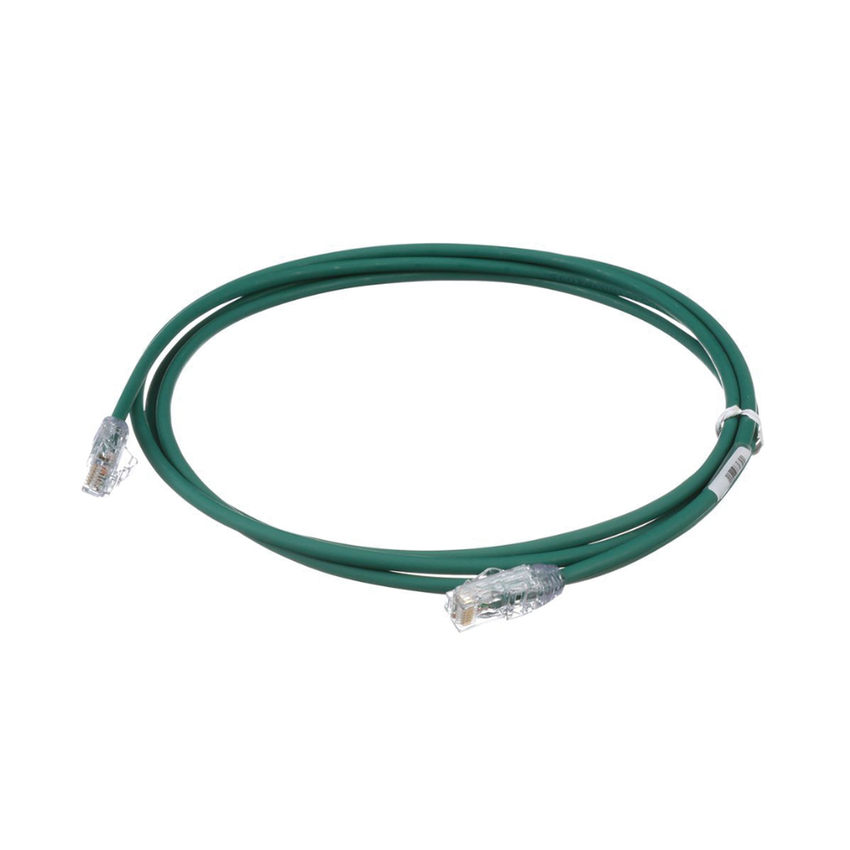 Cable de Parcheo UTP Cat6A, CM/LSZH, Diámetro Reducido (28AWG), Color Verde, 1.52 Metros (5 Pies)