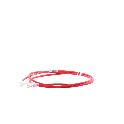 Cable de Parcheo UTP Cat6A, CM/LSZH, Diámetro Reducido (28AWG), Color Rojo, 1.52 Metros (5 Pies)