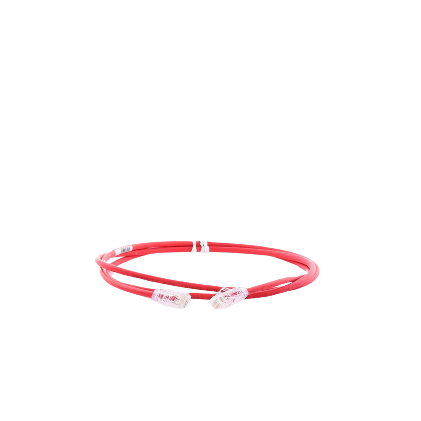Cable de Parcheo UTP Cat6A, CM/LSZH, Diámetro Reducido (28AWG), Color Rojo, 1.52 Metros (5 Pies)
