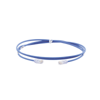 Cable de Parcheo UTP Cat6A, CM/LSZH, Diámetro Reducido (28AWG), Color Azul, 1.83 Metros (6 Pies)