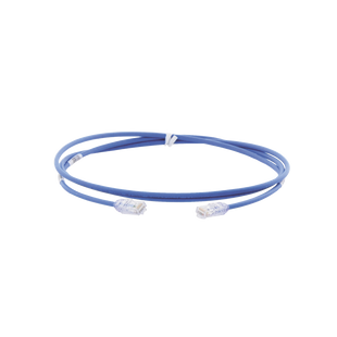 Cable de Parcheo UTP Cat6A, CM/LSZH, Diámetro Reducido (28AWG), Color Azul, 1.83 Metros (6 Pies)