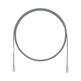 Cable de Parcheo UTP Cat6A, CM/LSZH, Diámetro Reducido (28AWG), Color Gris, 6ft