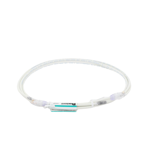 Cable de Parcheo UTP Cat6A, CM/LSZH, Diámetro Reducido (28AWG), Color Blanco Mate, 2.13 Metros (7 Pies)