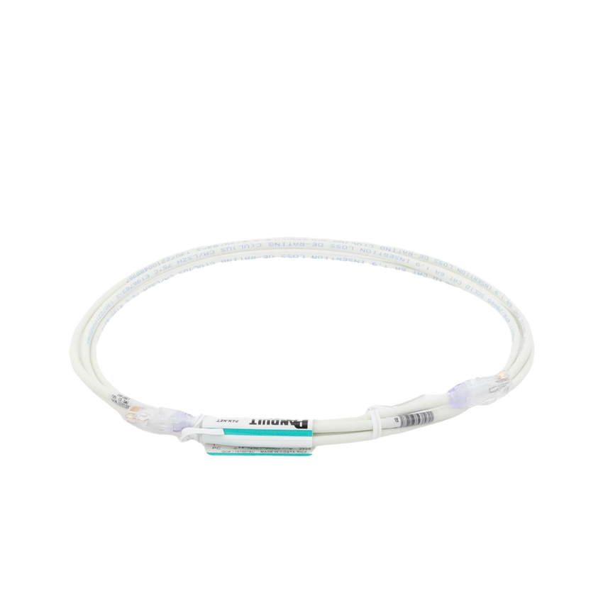 Cable de Parcheo UTP Cat6A, CM/LSZH, Diámetro Reducido (28AWG), Color Blanco Mate, 2.13 Metros (7 Pies)