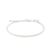 Cable de Parcheo UTP Cat6A, CM/LSZH, Diámetro Reducido (28AWG), Color Blanco Mate, 2.13 Metros (7 Pies)
