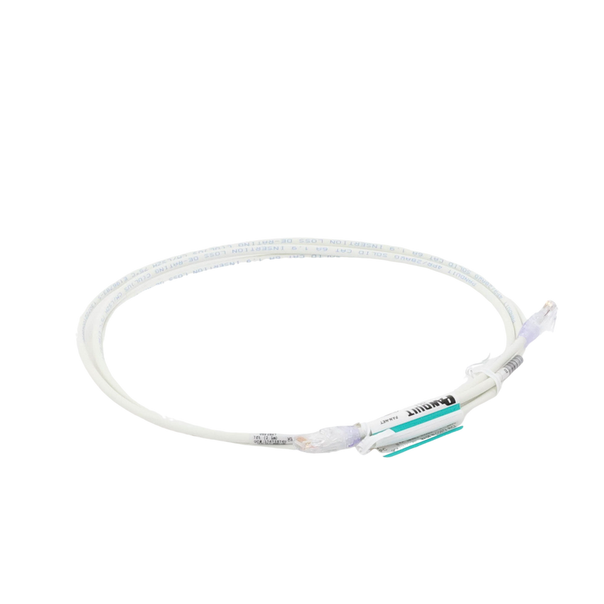 Cable de Parcheo UTP Cat6A, CM/LSZH, Diámetro Reducido (28AWG), Color Blanco Mate, 2.13 Metros (7 Pies)