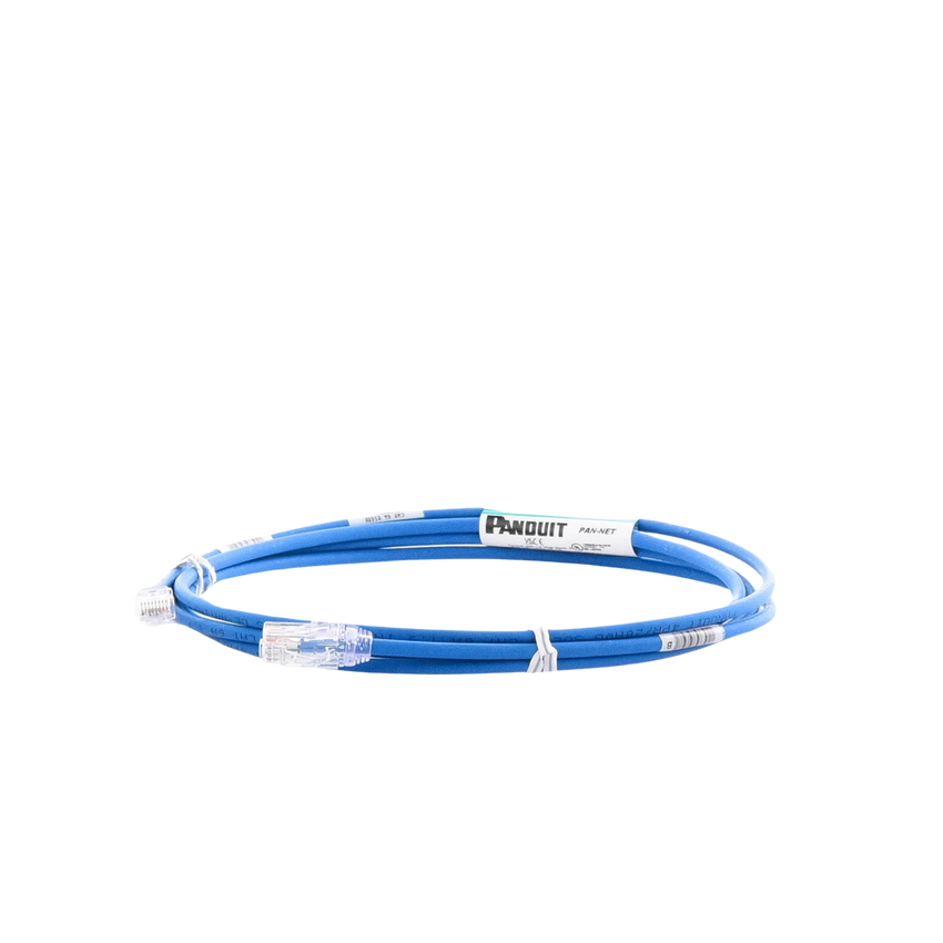 Cable de Parcheo UTP Cat6A, CM/LSZH, Diámetro Reducido (28AWG), Color Azul, 2.13 Metros (7 Pies)