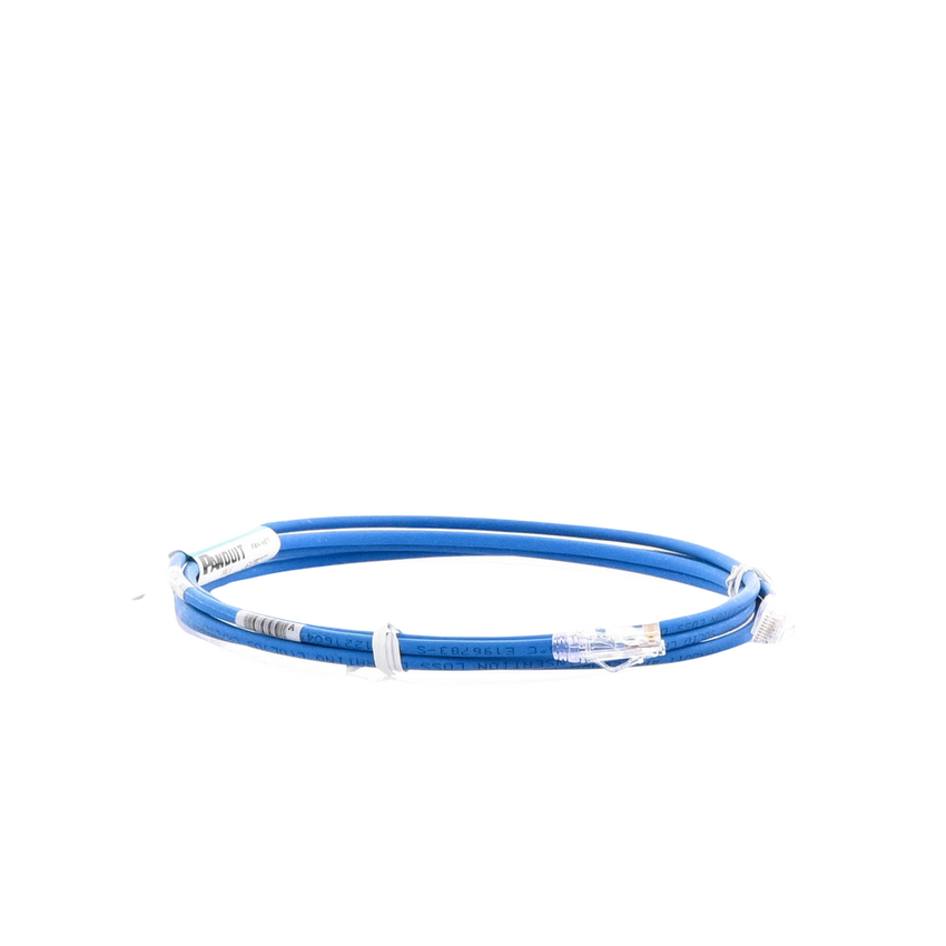 Cable de Parcheo UTP Cat6A, CM/LSZH, Diámetro Reducido (28AWG), Color Azul, 2.13 Metros (7 Pies)