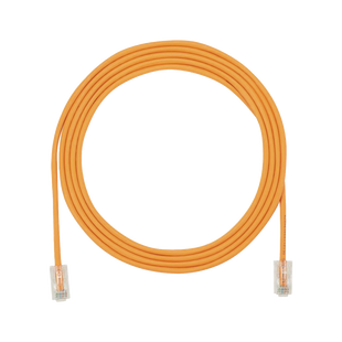 Cable de Parcheo UTP Cat6A, CM/LSZH, Diámetro Reducido (28AWG), Color Naranja, 7ft