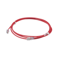 Cable de Parcheo UTP Cat6A, CM/LSZH, Diámetro Reducido (28AWG), Color Rojo, 7ft