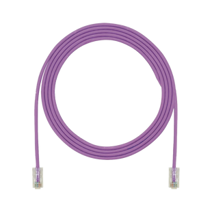 Cable de Parcheo UTP Cat6A, CM/LSZH, Diámetro Reducido (28AWG), Color Violeta, 7ft