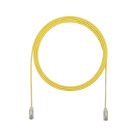 Cable de Parcheo UTP Cat6A, CM/LSZH, Diámetro Reducido (28AWG), Color Amarillo, 7ft