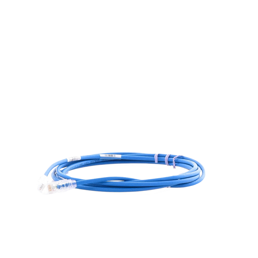 Cable de Parcheo UTP Cat6A, CM/LSZH, Diámetro Reducido (28AWG), Color Azul, 2.44 Metros (8 Pies)