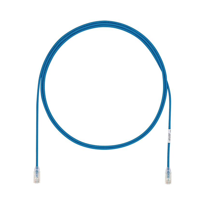 Cable de Parcheo UTP Cat6A, CM/LSZH, Diámetro Reducido (28AWG), Color Azul, 8ft